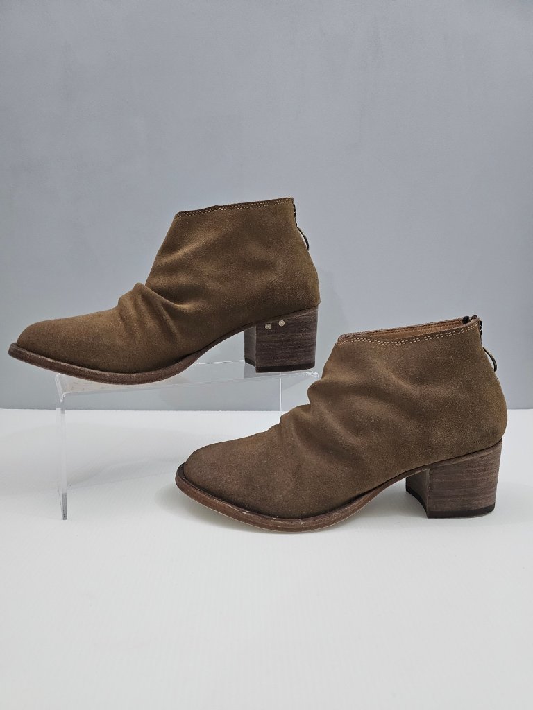 Beek Eaglet Ankle Boot Womens 8 Brown Suede Leather Western Slouchy Block Heel — image 2 of 8